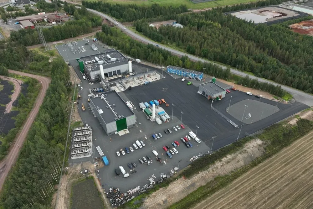 An aerial view of the Harjavalta project site