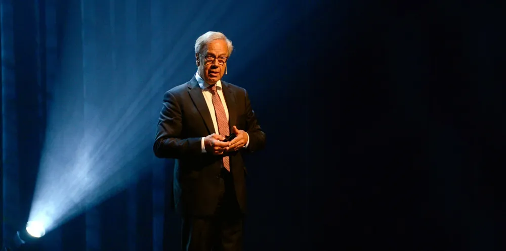 Tidligere sentralbanksjef Øystein Olsen holdt tirsdag innlegg på Energirike-konferansen i Haugesund.