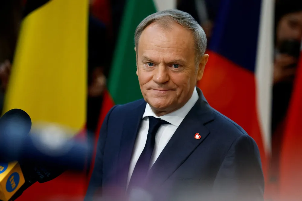 Polish Prime Minister Donald Tusk attends a European Union leaders special summit to discuss Ukraine and European defence, in Brussels on 6 March 2025