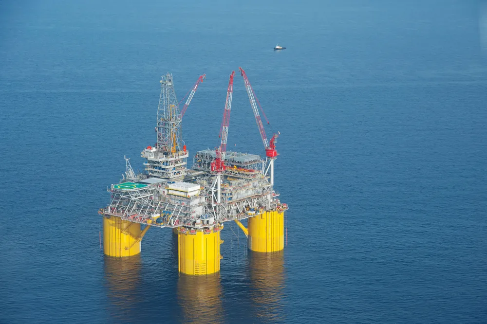 Shell’s tension leg platform Mars B Olympus in the US Gulf of Mexico.