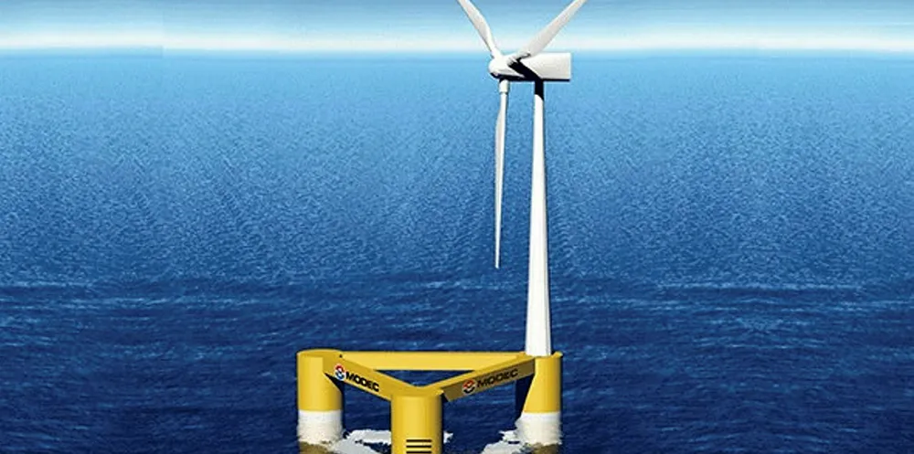 Modec tension leg platform floating wind design