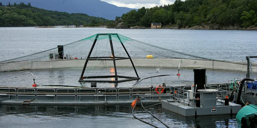 Mowi's closed post-smolt plant Neptun 3, at Molnes, Etne.