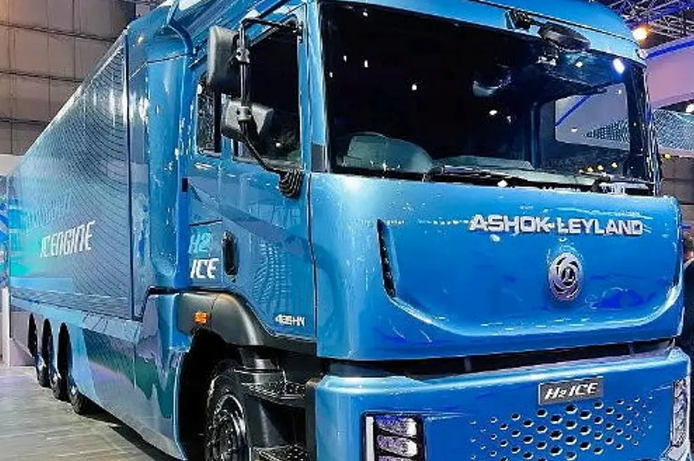Ashok Leyland's hydrogen internal combustion engine truck.
