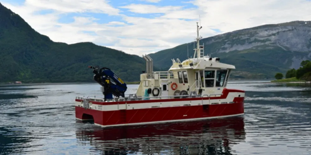 Oppdrettskatamaranen «Haukøy» er levert fra Grovfjord Mek. Verksted.