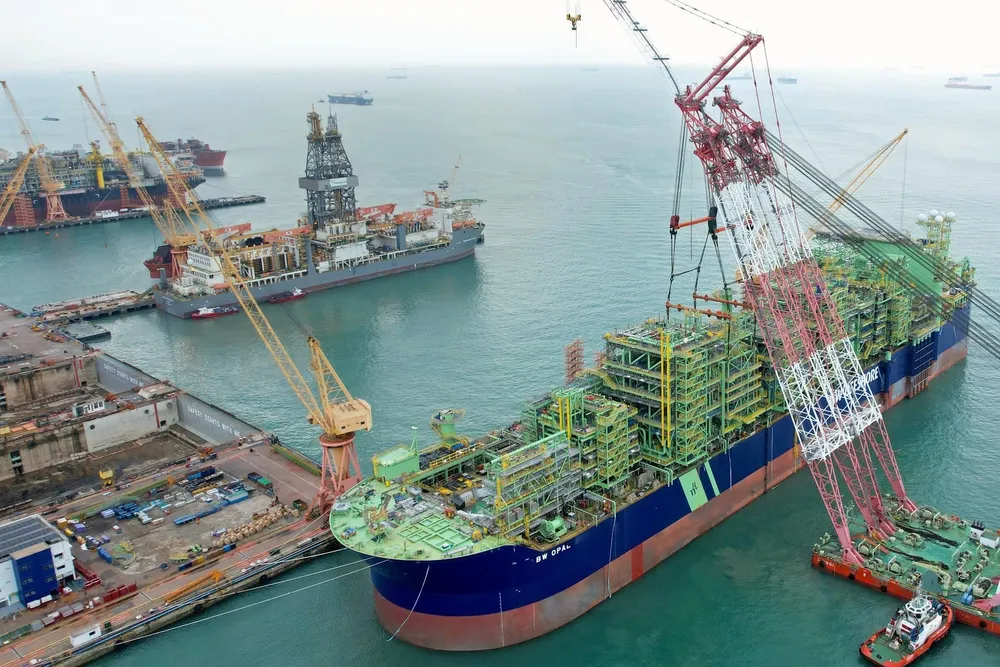 The BW Opal FPSO under construction in early 2024.