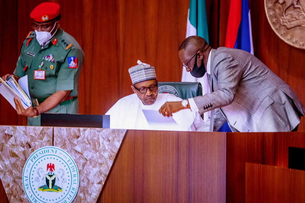 Concerns: Nigerian President Muhammadu Buhari is one of many African leaders who need to work on detailed energy transition policies or risk instability and worsening security issues