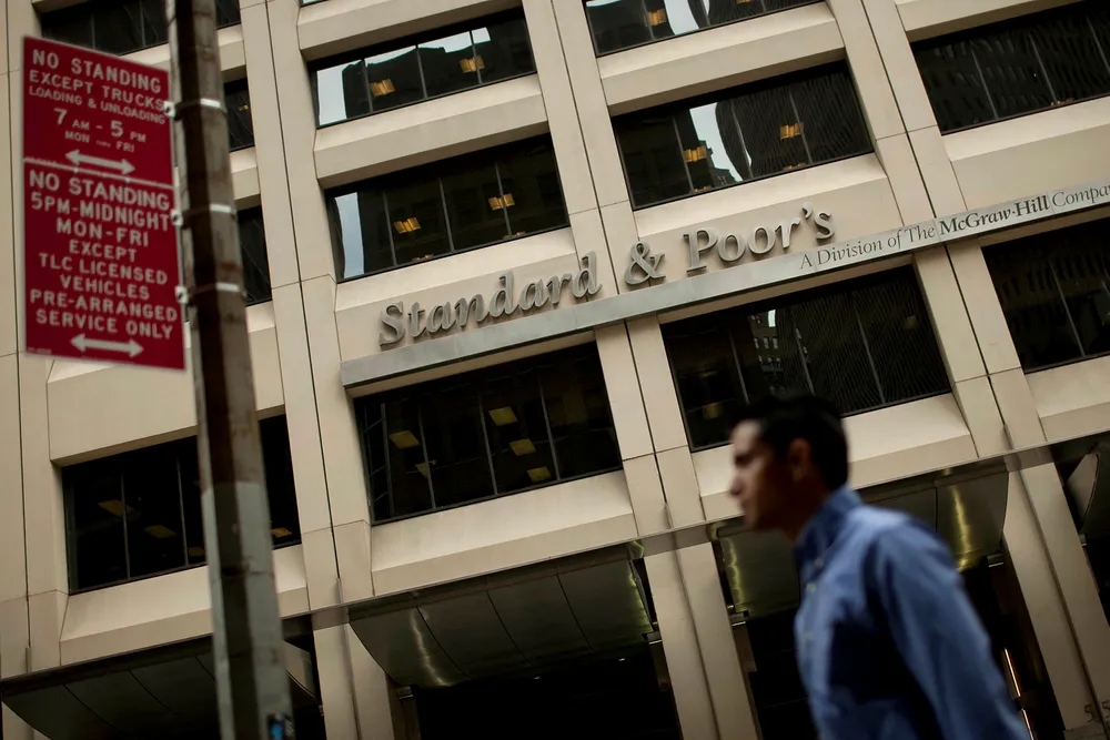 Det har oppstått mange formelle krav de seneste årene som har gjort kredittratingene enda viktigere enn før. Her Standard & Poor’s i New York. Foto: Scott Eells/Bloomberg
