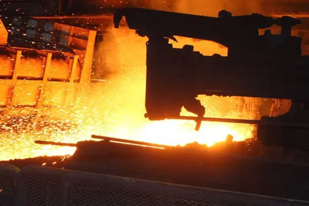 Molten iron produced in the FINEX process.