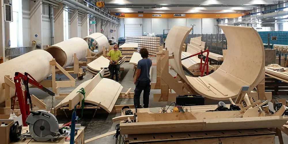 Backing for Modvion, which makes wind turbine towers from wood, is one of Vestas' circularity initiatives.
