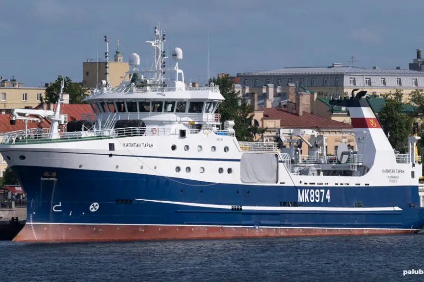 The Kapitan Taran, built in Vyborg Shipyard, was delivered to Russian whitefish harvester FOR Group's subsidiary LKT. The vessel is 80 meters long and has 2,375 cubic meters of hold capacity for frozen cargo.
