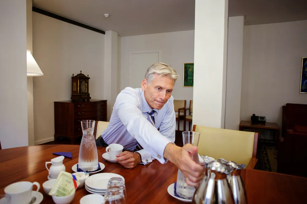 Danske Bank-sjef Thomas F. Borgen (bildet) står midt i en hvitvaskingsskandale i banken. Nå må styret hans svare for hva det visste allerede i 2014. Foto: Javad Parsa