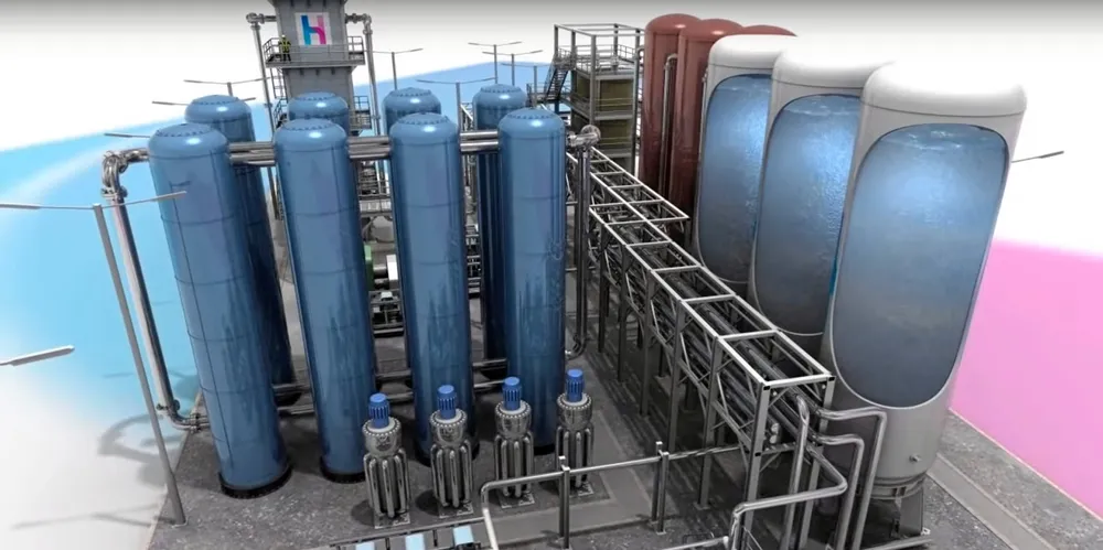 A rendering of a large-scale Highview Power liquid-air energy storage facility