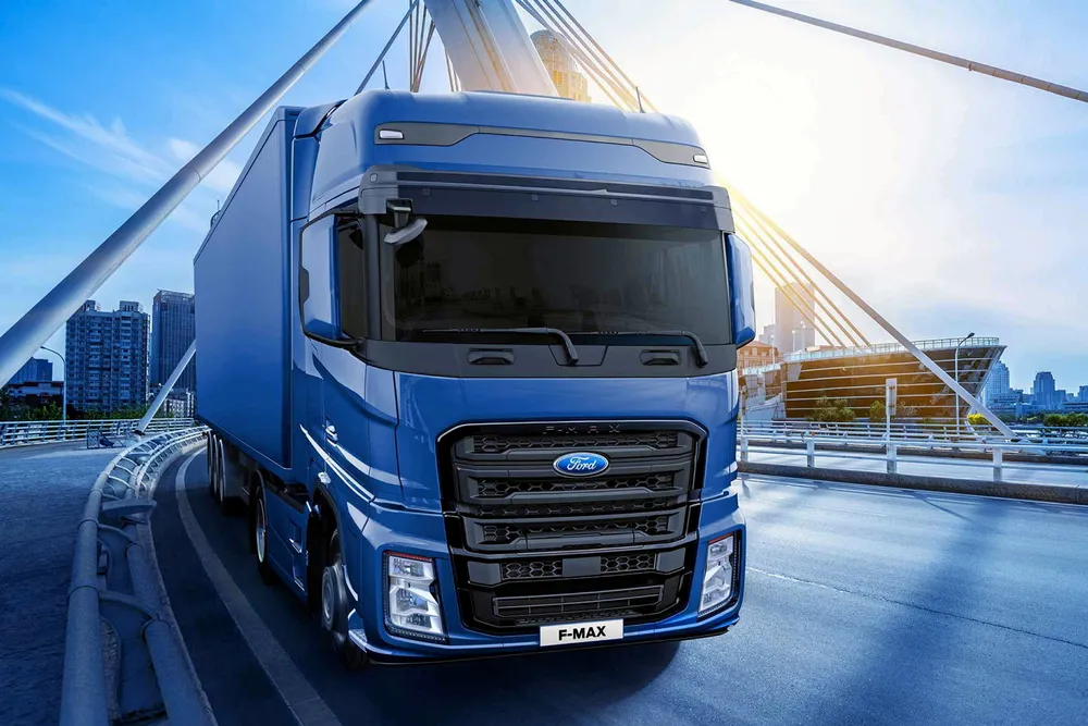 A promotional image of the F-Max truck.