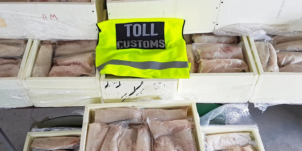 Fiskebeslag ved Kivilompolo tollstasjon i Finnmark. Bildet er fra et tidligere beslag. (Illustrasjonsfoto)