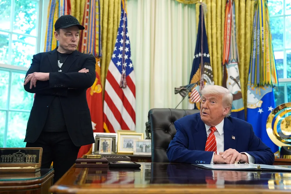 President Donald Trump og Elon Musk møttes i slutten av mai. Nå er forholdet iskaldt.