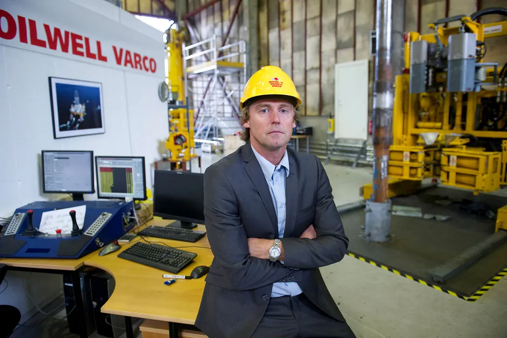 – Vi ser at fallet i aktiviteten flater ut, og at det tegn til et oppsving i etterspørselen. Vi er helt klart mer optimistiske nå, sier administrerende direktør Frode Jensen i National Oilwell Varco Norway (Nov.) Foto: Anders Martinsen