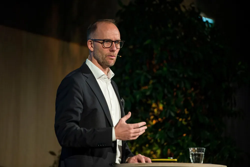 Toppsjef Kjetel Digre i Aker Solutions melder om rekordhøy ordreinngang i fjerde kvartal.