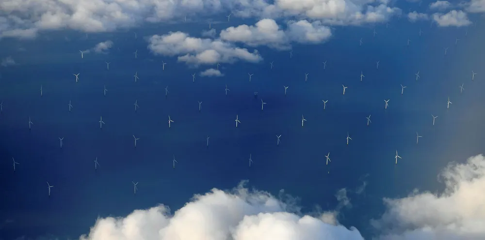 Orsted's Burbo Bank offshore wind farm in Liverpool Bay, UK