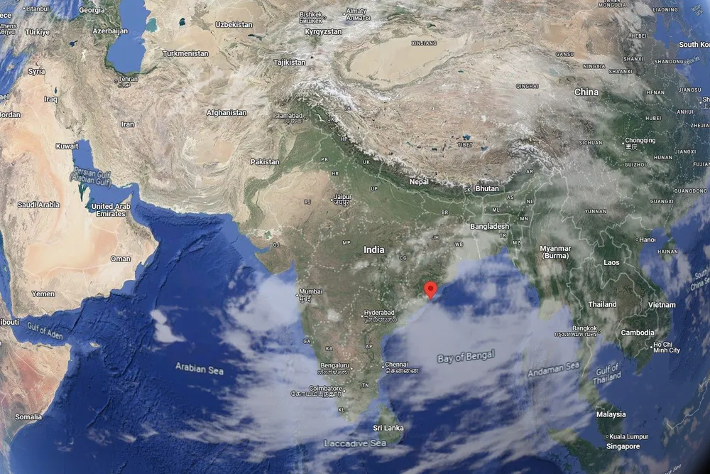The location of the under-construction Mulapata Port, where the project is due to be built.