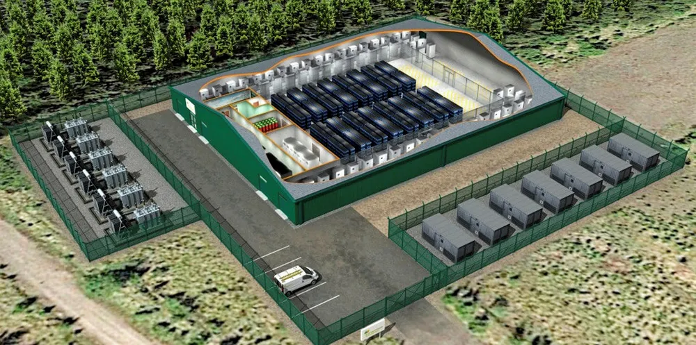 A rendering of the Whitelee battery.