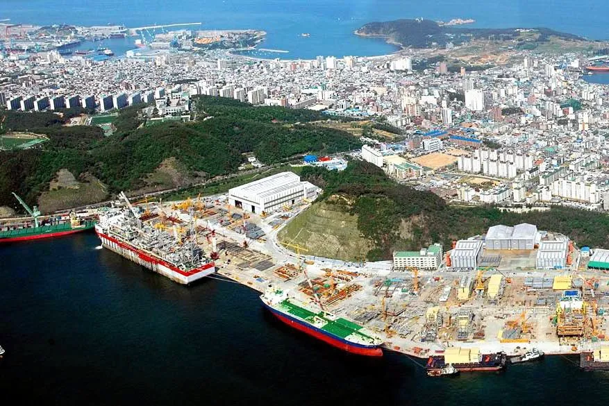 HD Hyundai Heavy Industries' yard in Ulsan, South Korea.