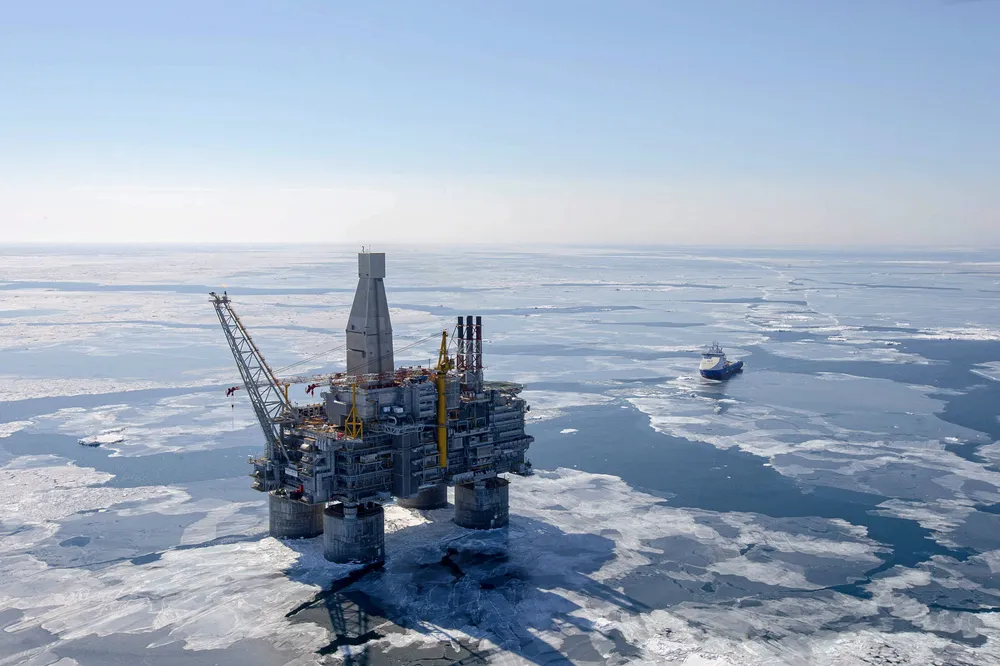 Russian exit: the Berkut offshore platform is the biggest platform in Russia and forms part of the Sakhalin-1 project that ExxonMobil is now exiting