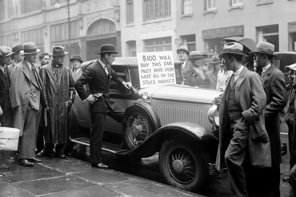Våren da spanskesyken endelig var over, betalte man kun 5,6 ganger inntjeningen til selskapene. I 1929, derimot …