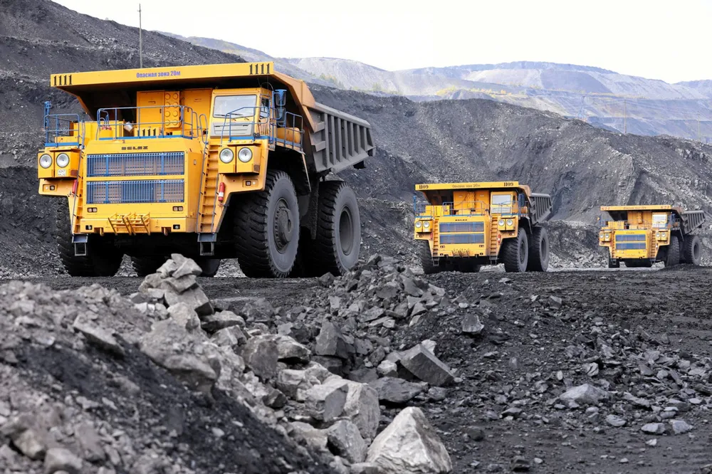 LNG power: dumpers at a mine in the Kemerovo region in Russia that is operated by Kuzbassrazrezugol
