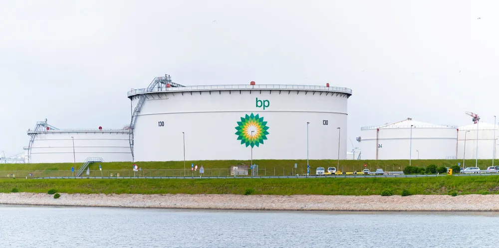 BP tanks in Rotterdam, where the oil group has a major refinery.