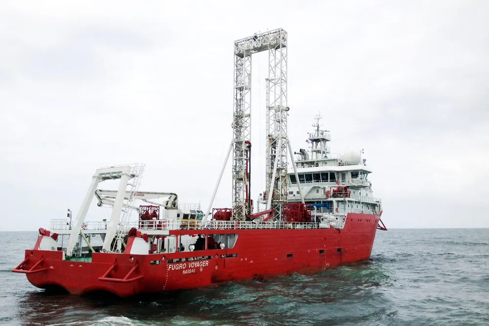 The vessel Fugro Voyager.