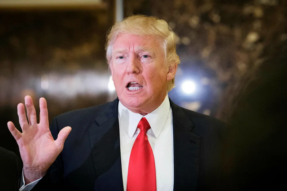 – Det vil bli en veldig, veldig elegant dag med et massivt folkehav, lover påtroppende USA-president i forkant av sin innsettelseseremoni. Foto: Bryan R. Smith/AFP/NTB Scanpix