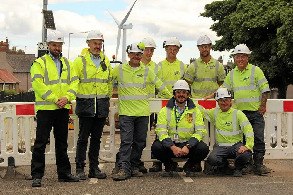 The team from SGN and contractor SMART Utilities following the completion of the H100 Fife network.