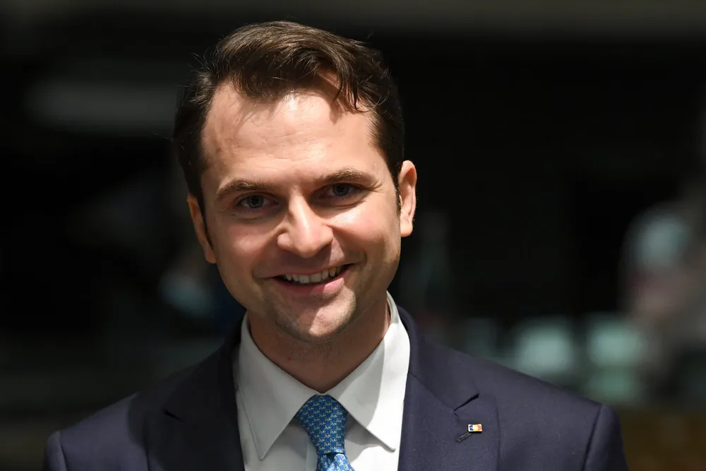 Romanian energy minister Sebastian Burduja