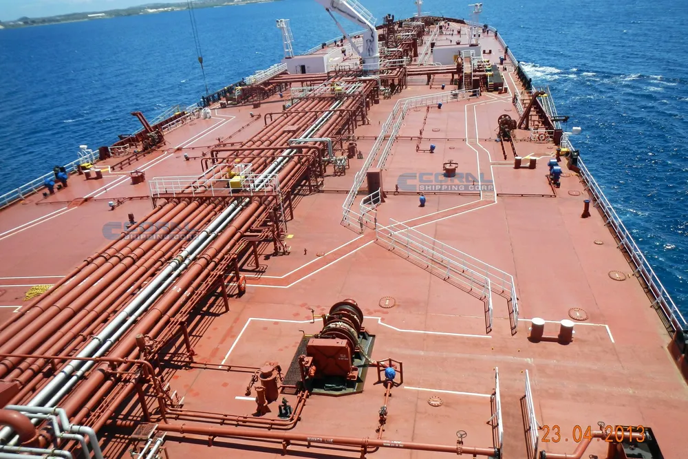 An unidentified Coral Shipping tanker is pictured on the company’s website.