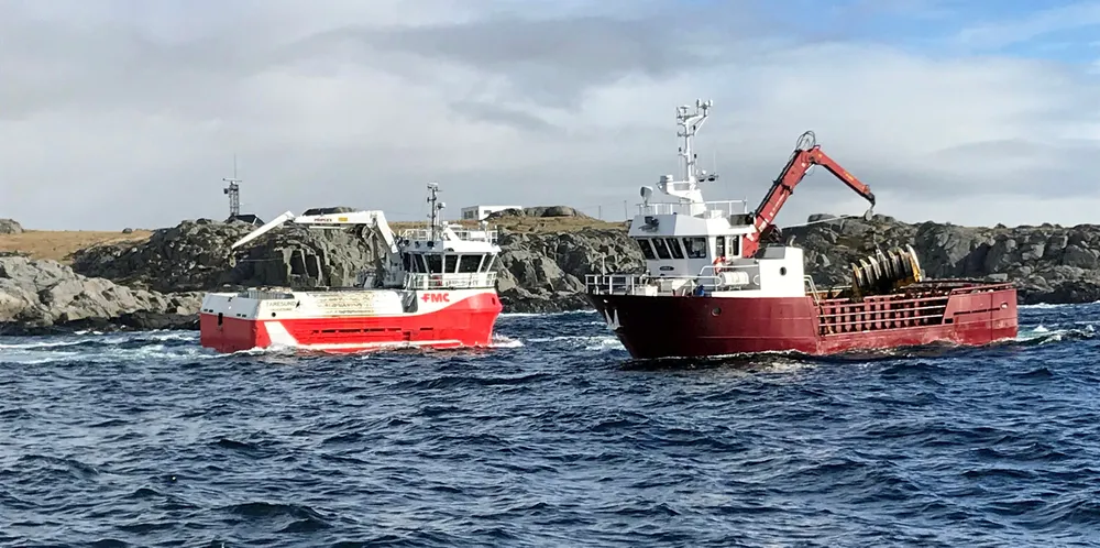 Hvem har skylda for innføring av høstingsbegrepet i tilknytning til fiskeri, fangst og annen utnytting av levende marine ressurser? Bildet viser tarehøsting vest av Karmøy.