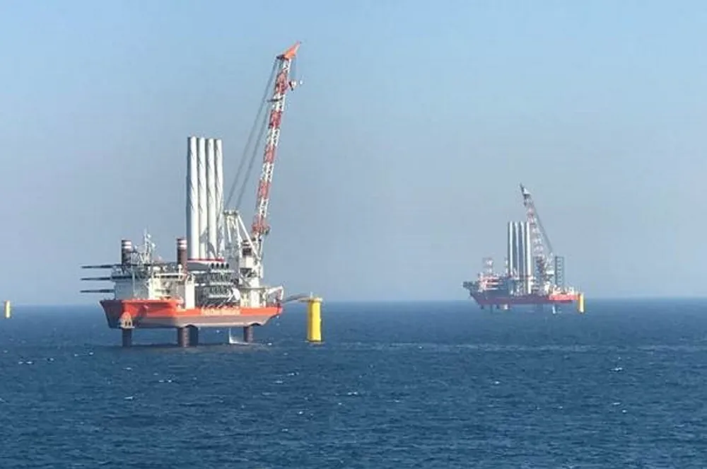 Fred. Olsen Windcarrier sine leveranser til et havvindprosjekt vest for Taiwan.