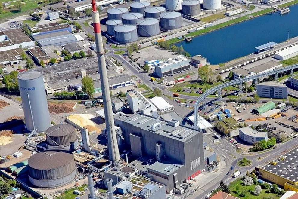 The Linz-Mitte district heating plant.