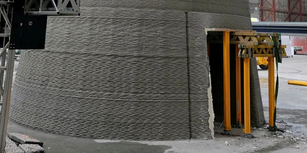 A 3D- printed tower base.