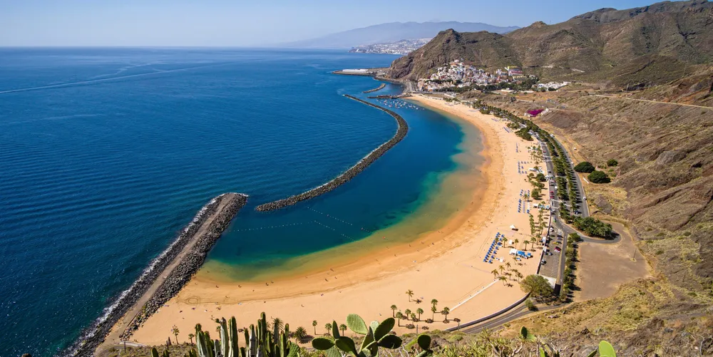 Playa de Las Teresitas beach at San Andres in Tenerife