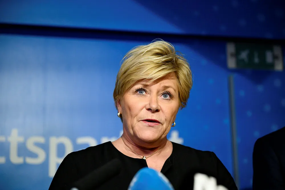 Frp-leder Siv Jensen greide å presse ut noen milliarder til fra regjeringen.
