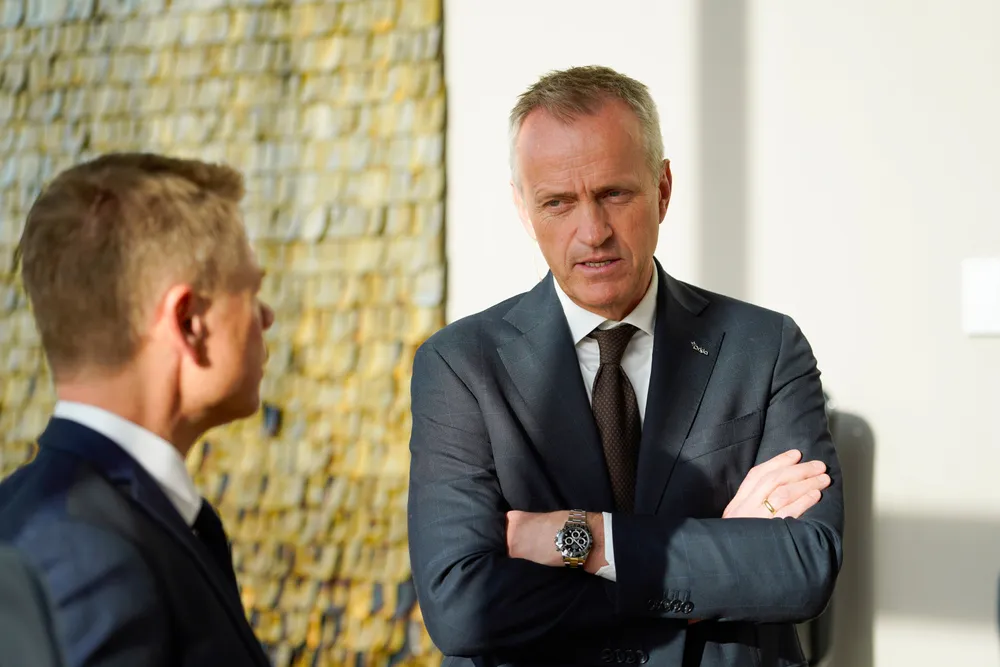 Konsernsjef i Orkla Nils Selte la frem førstekvartalstallene for Orkla ASA fredag morgen.