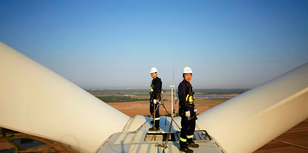 Vestas China. Vestas Heibei wind farm in China.