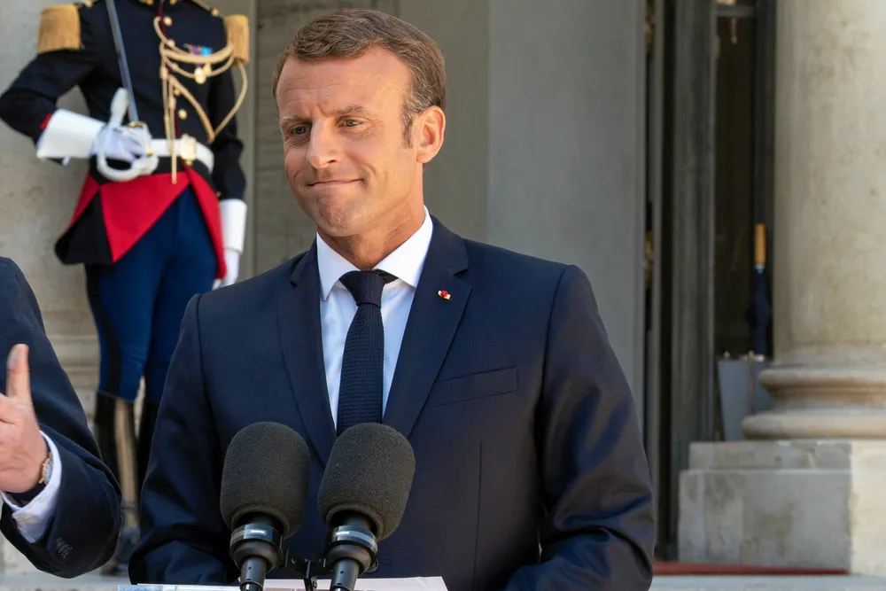 Emmanuel Macron har vært på besøk hos den norske statsministeren Jonas Gahr Støre. Den franske presidenten benyttet sjansen til å få med noen gode argumenter for at Norge skal velge de franske fregattene. Bildet er fra et annet statsbesøk.