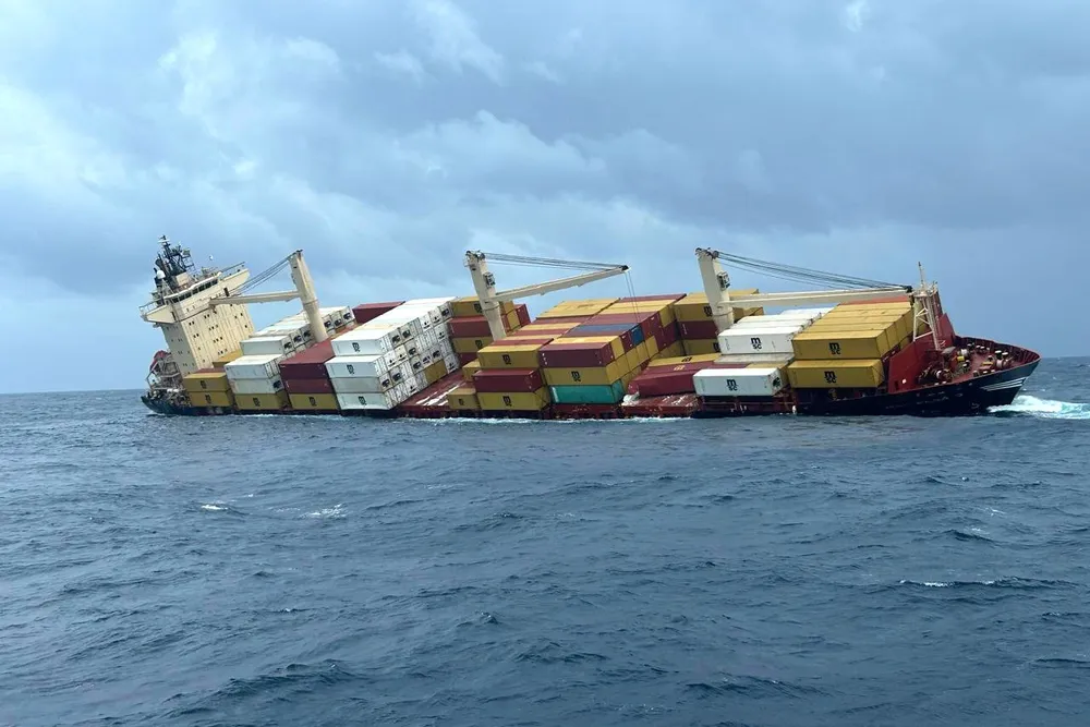 The Liberia-flagged MSC Elsa 3 a sinks off Indian’s southern coast.