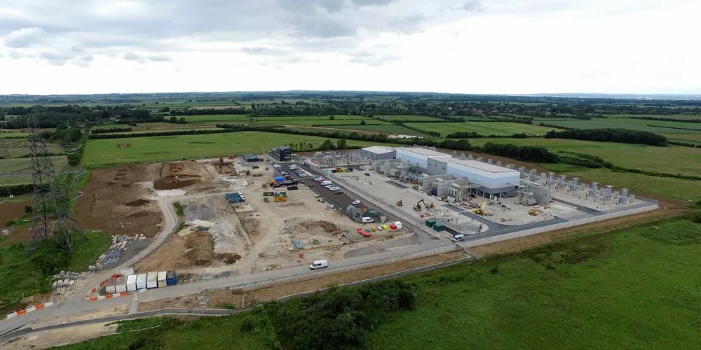 Aerial shot of the North Killingholme site showing the Hornsea 1 substation