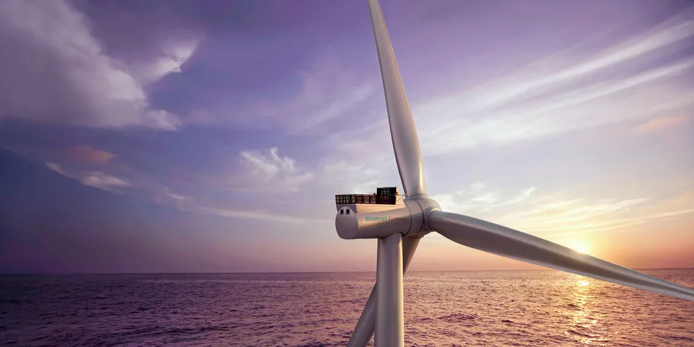 Rendering of Siemens Gamesa's SG 8.0-167 DD turbine