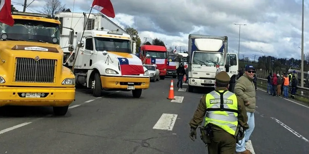 Truck drivers began their strike on Thursday.