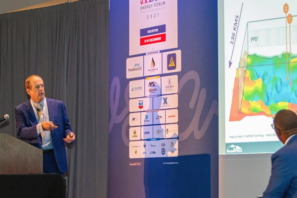 Gas potential: ReconAfrica chief executive Scot Evans speaking in South Africa last year.