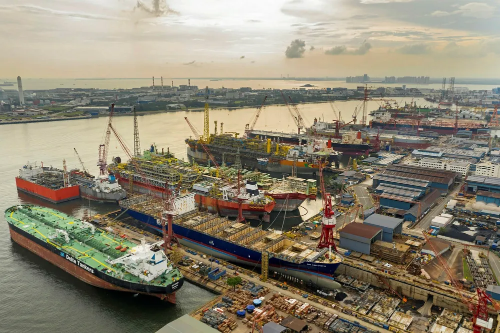 Bound for work: Keppel Shipyard for conversions and repairs
