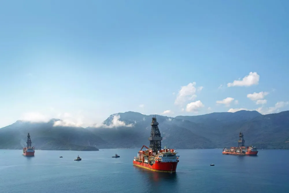 Three of Seadrill's drillships